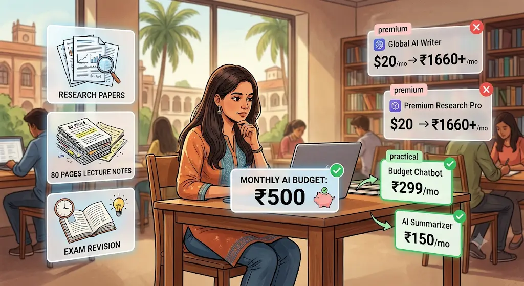 Best AI Tools for Students Under ₹500 in India