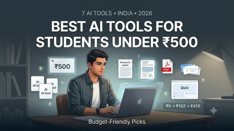 Best AI Tools for Students Under ₹500 in India: 7 Budget-Friendly Picks